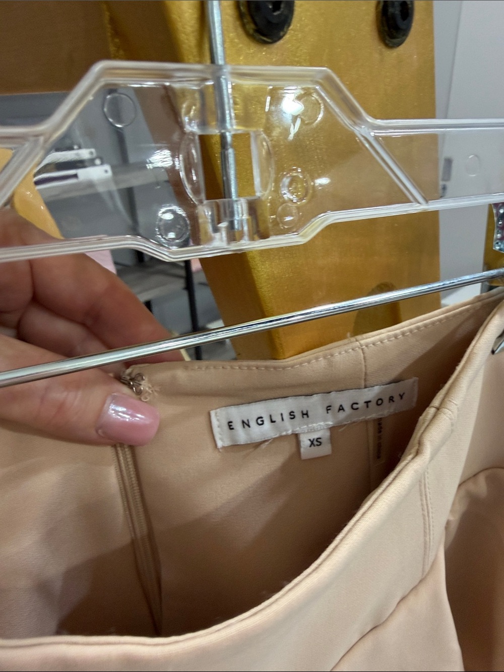 English Factory Beige Ruffled Mini Skirt - Picture 3 of 3